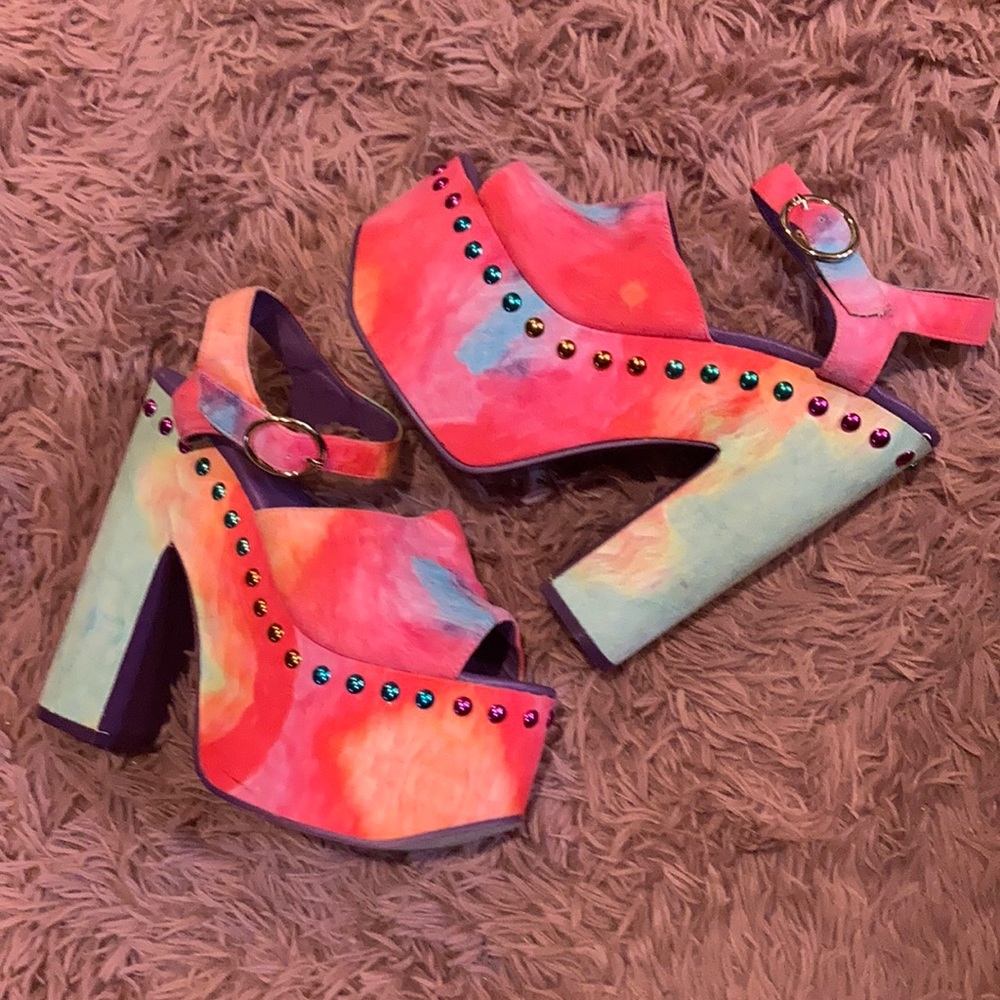 YRU RAINBOW PLATFORM HEELS - Picture 12 of 12